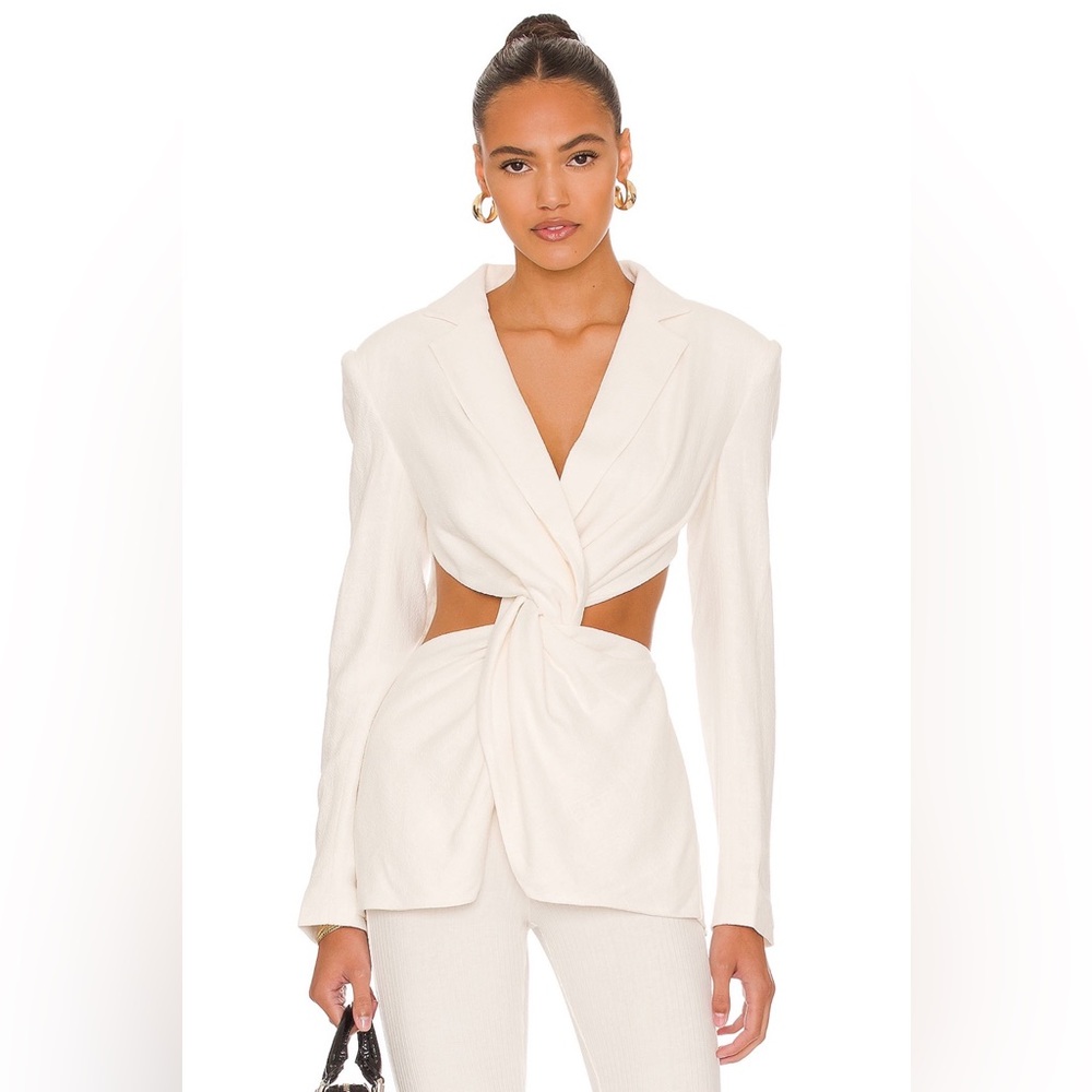 NWT L'Academie Emmy Blazer in Ivory Size XS